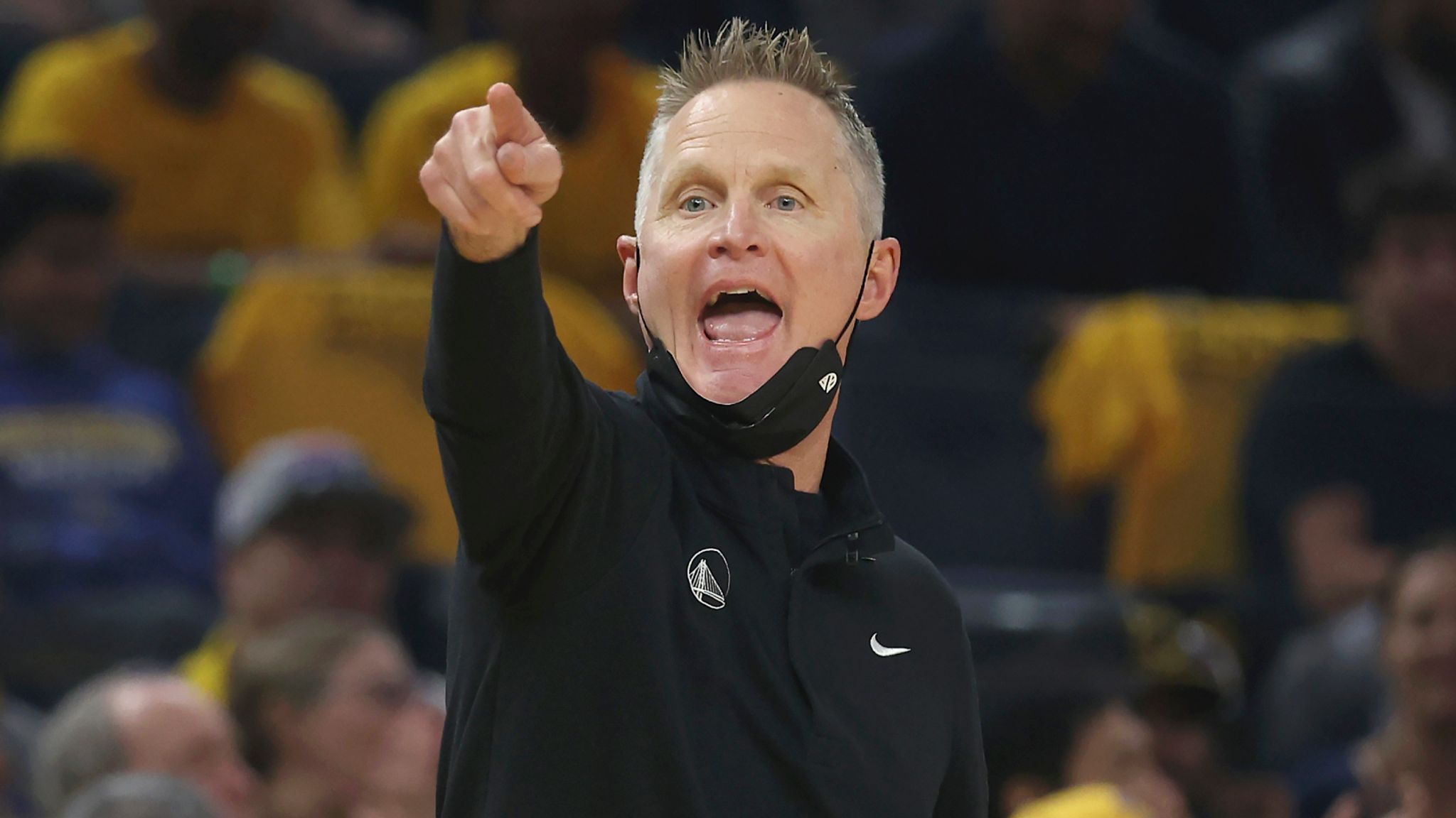 steve kerr college - Michigan basketball coach mike vanderen reacts after a play during the second half of the game