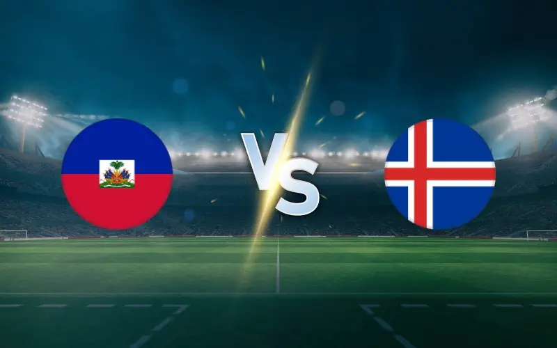 Haiti vs Iceland live - A hand holding a flag with the text icelandic national day